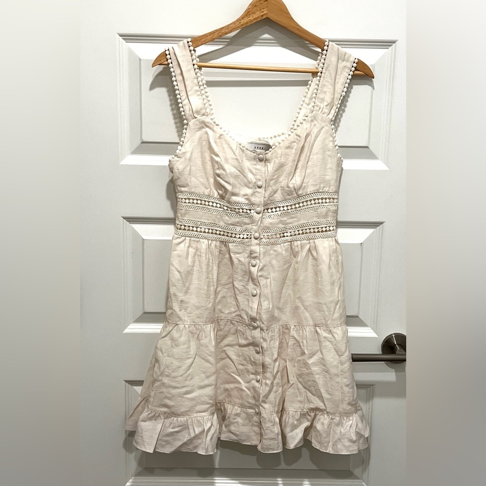 NWT Lush Cream Buttoned Mini Dress Size Small
